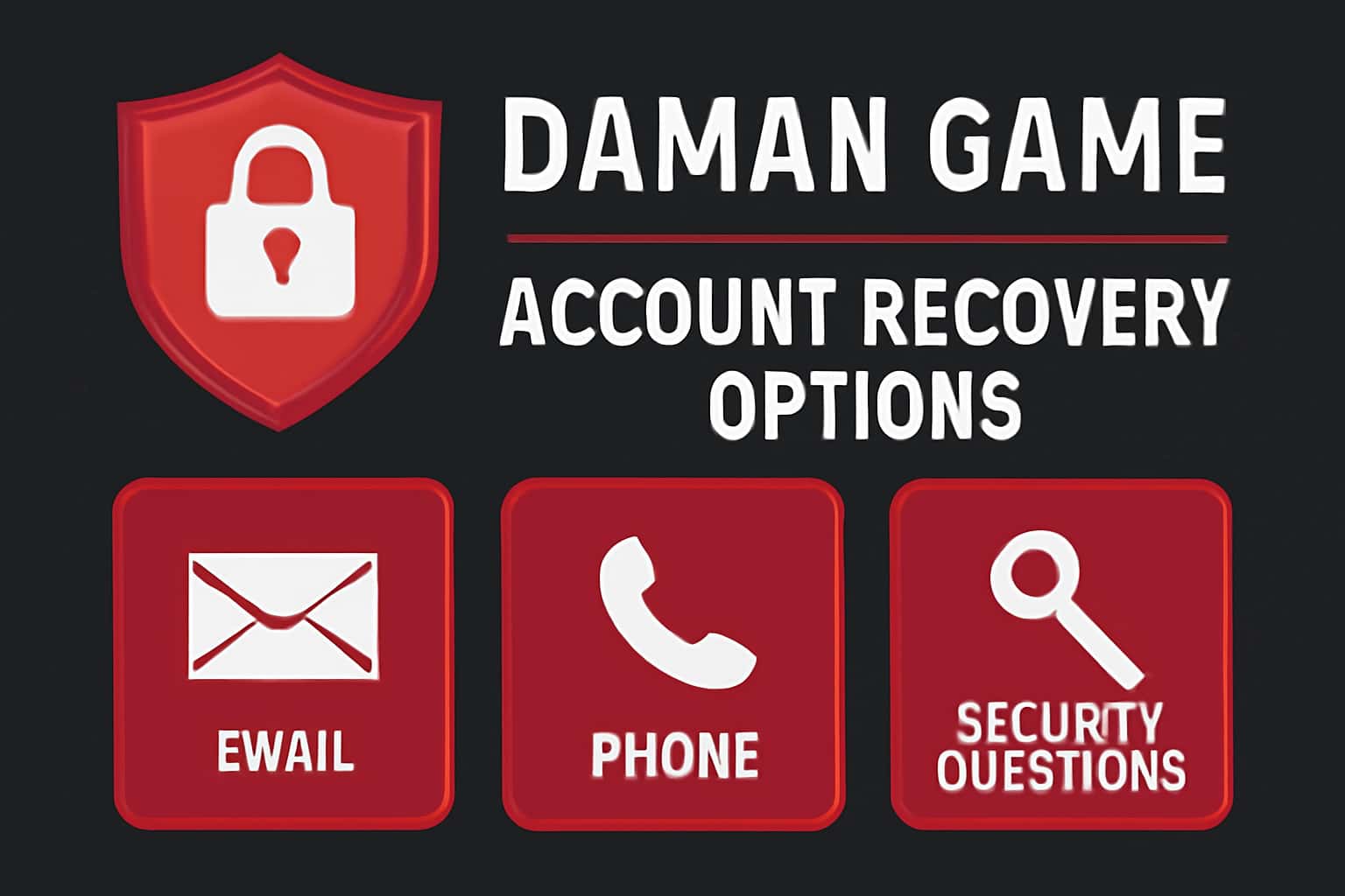 Informative scene depicting Daman Game account recovery options with clear text.