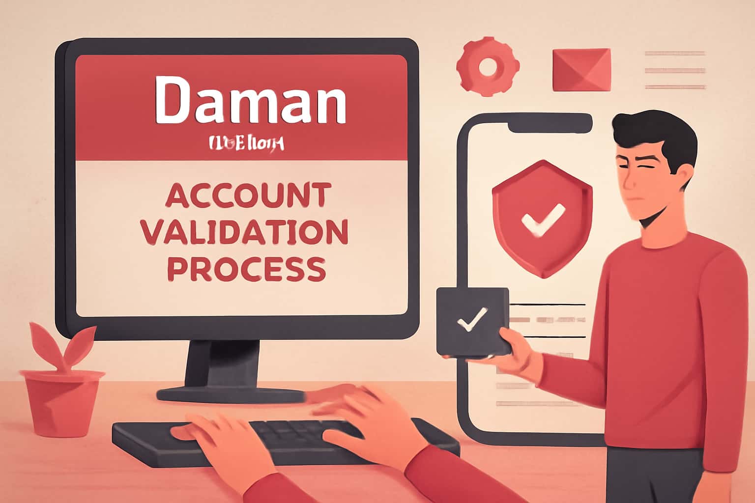 An informative illustration of the Daman Game Account Validation Process.