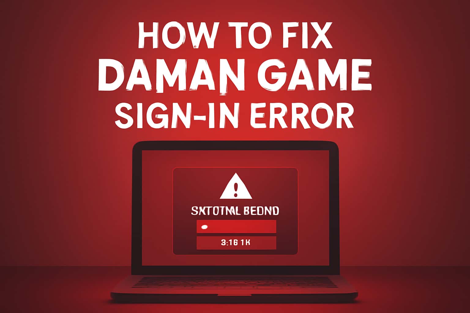 A high-tech illustration depicting the process of fixing Daman Game sign-in errors.