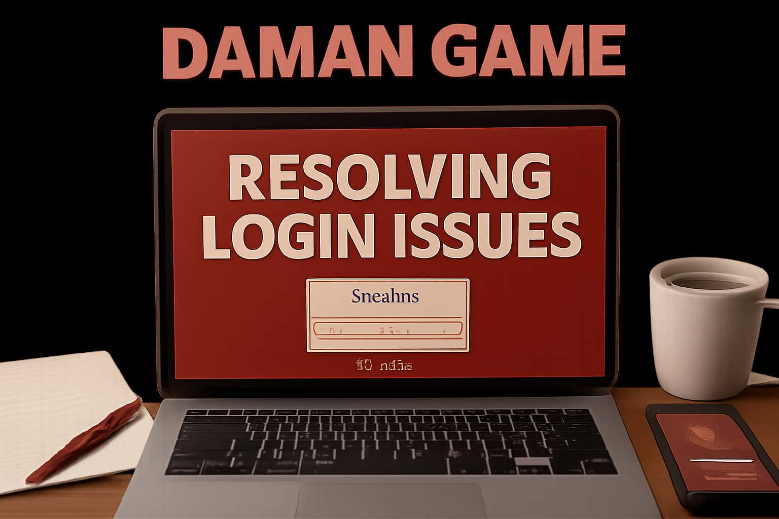 An informative representation of resolving login issues for Daman Game.