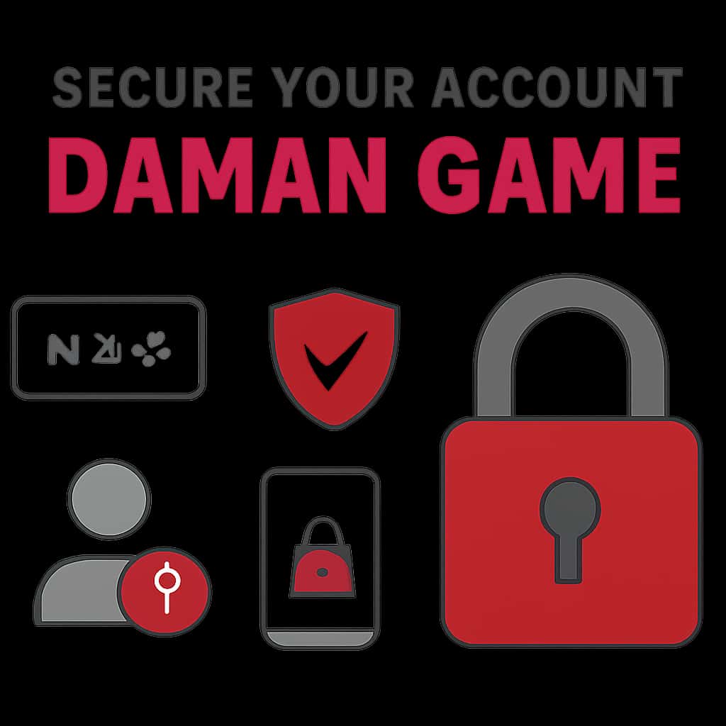 An educational diagram about Daman Game account security.