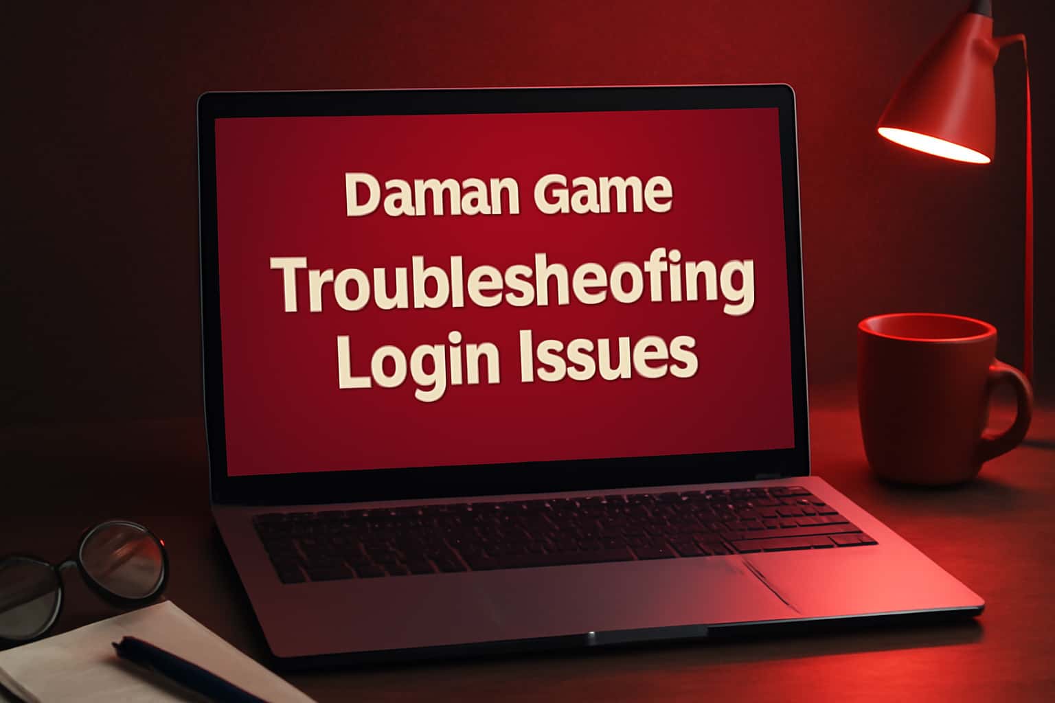 An informative visual on resolving Daman Game login issues with a futuristic design.